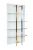 Стеллаж Marbella White бел/зол со стеклянными полками 58DB-SH17071C